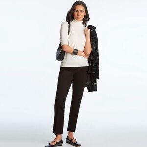 Elliott Lauren Short Sleeve Turtleneck Sweater